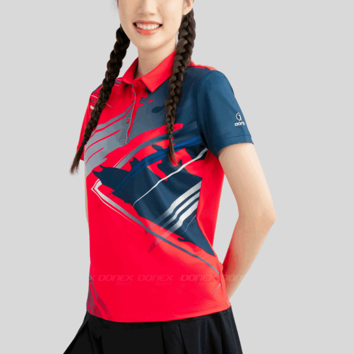 Áo thể thao nữ AC-3829 Đỏ phối navy