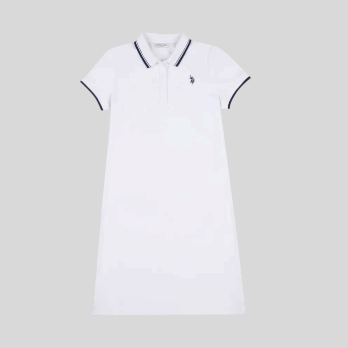 Women's Club Novelty Polo Dress White