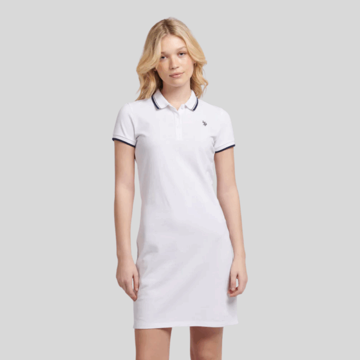 Women's Club Novelty Polo Dress White - Ảnh 2