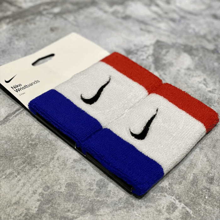 Băng chặn mồ hôi tay Nike Doublewide Wristband Xanh Trắng Đỏ